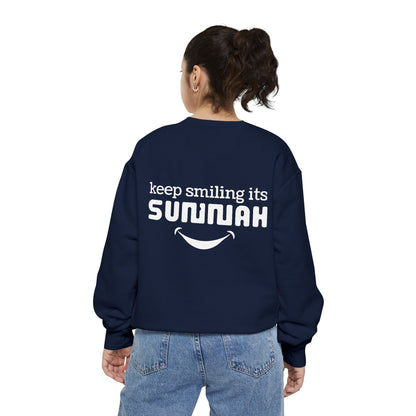 Garment-Dyed Sweatshirt - Keep Smiling