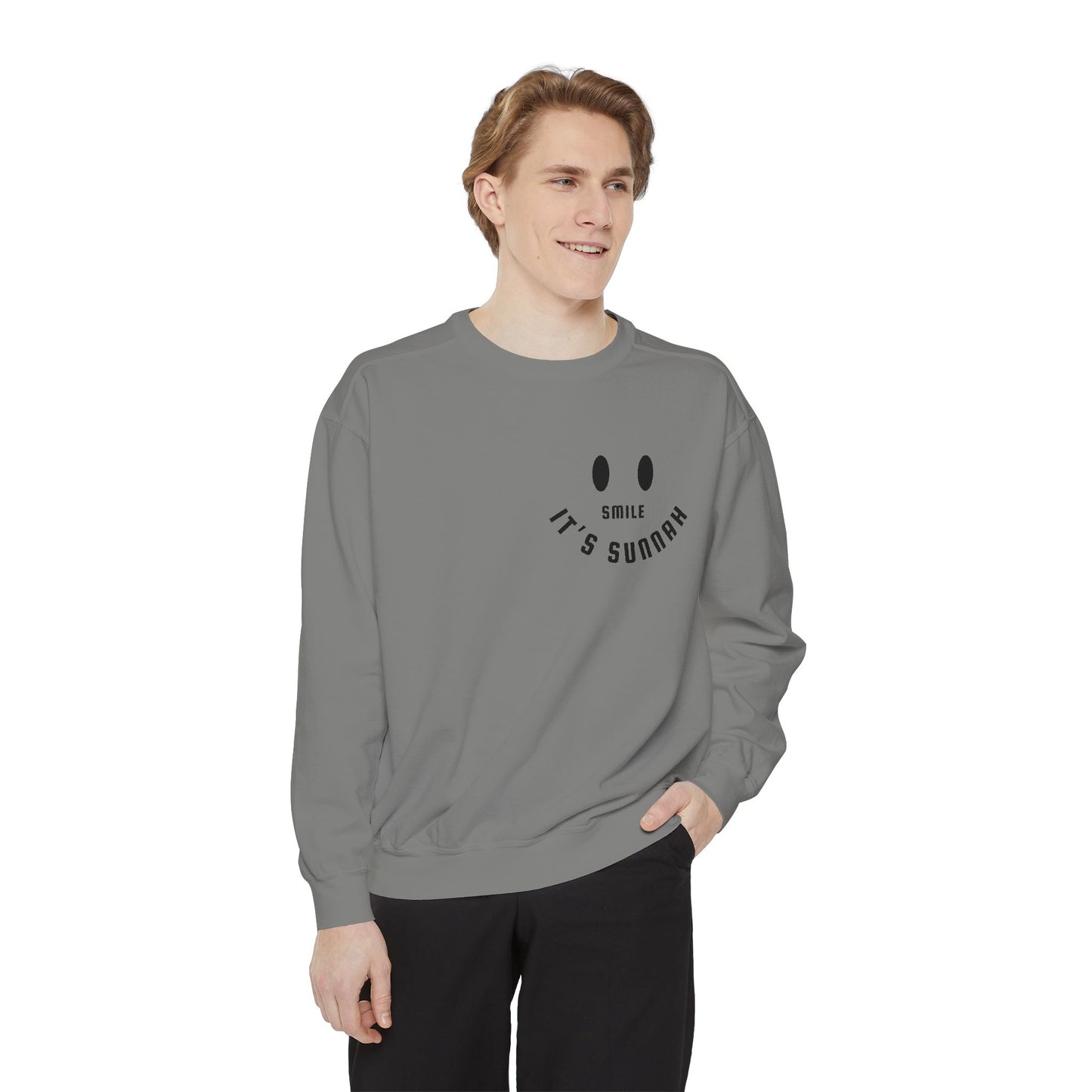 Garment-Dyed Sweatshirt - Smile