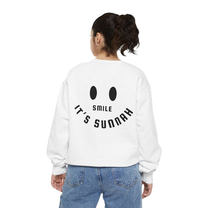 Garment-Dyed Sweatshirt - Smile