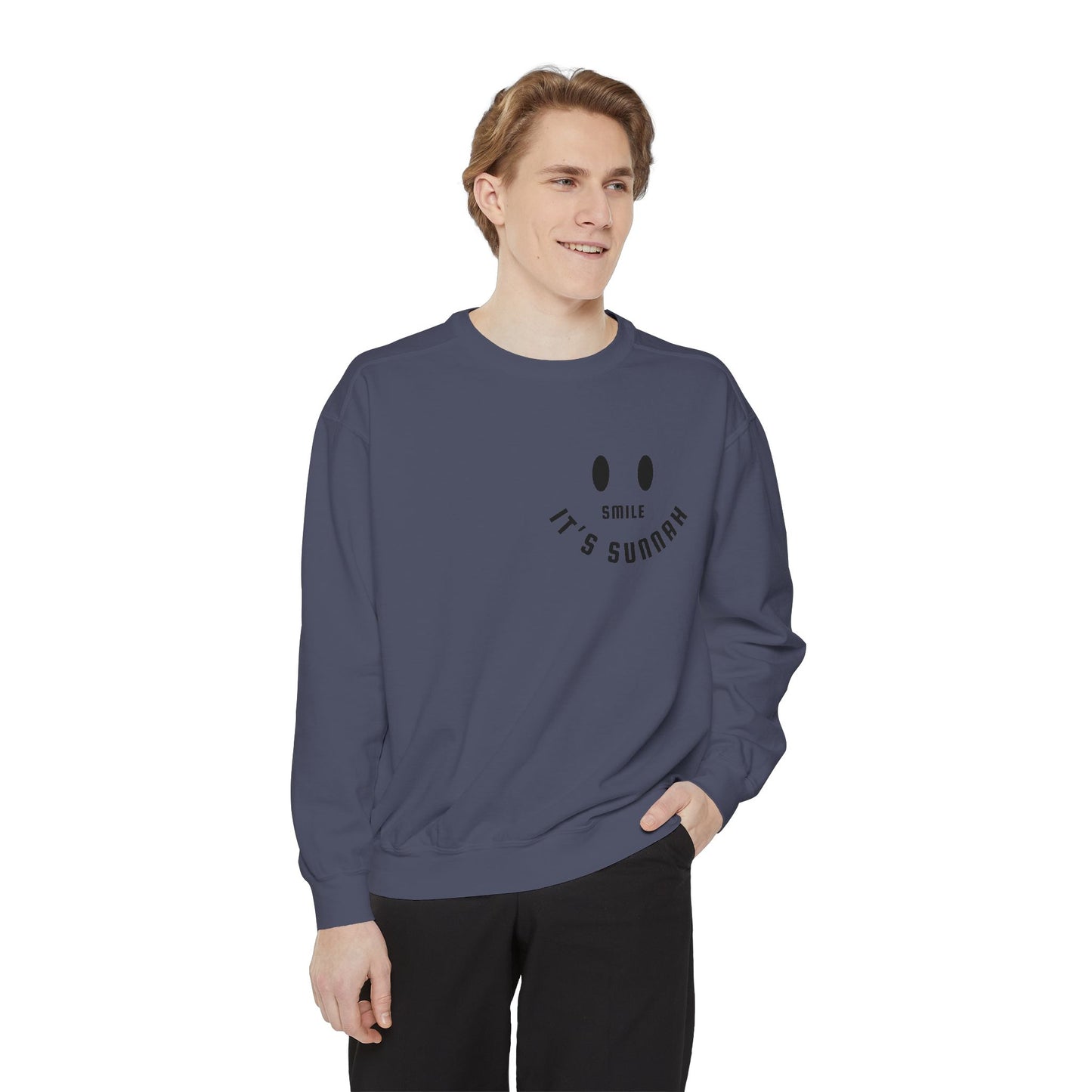 Garment-Dyed Sweatshirt - Smile