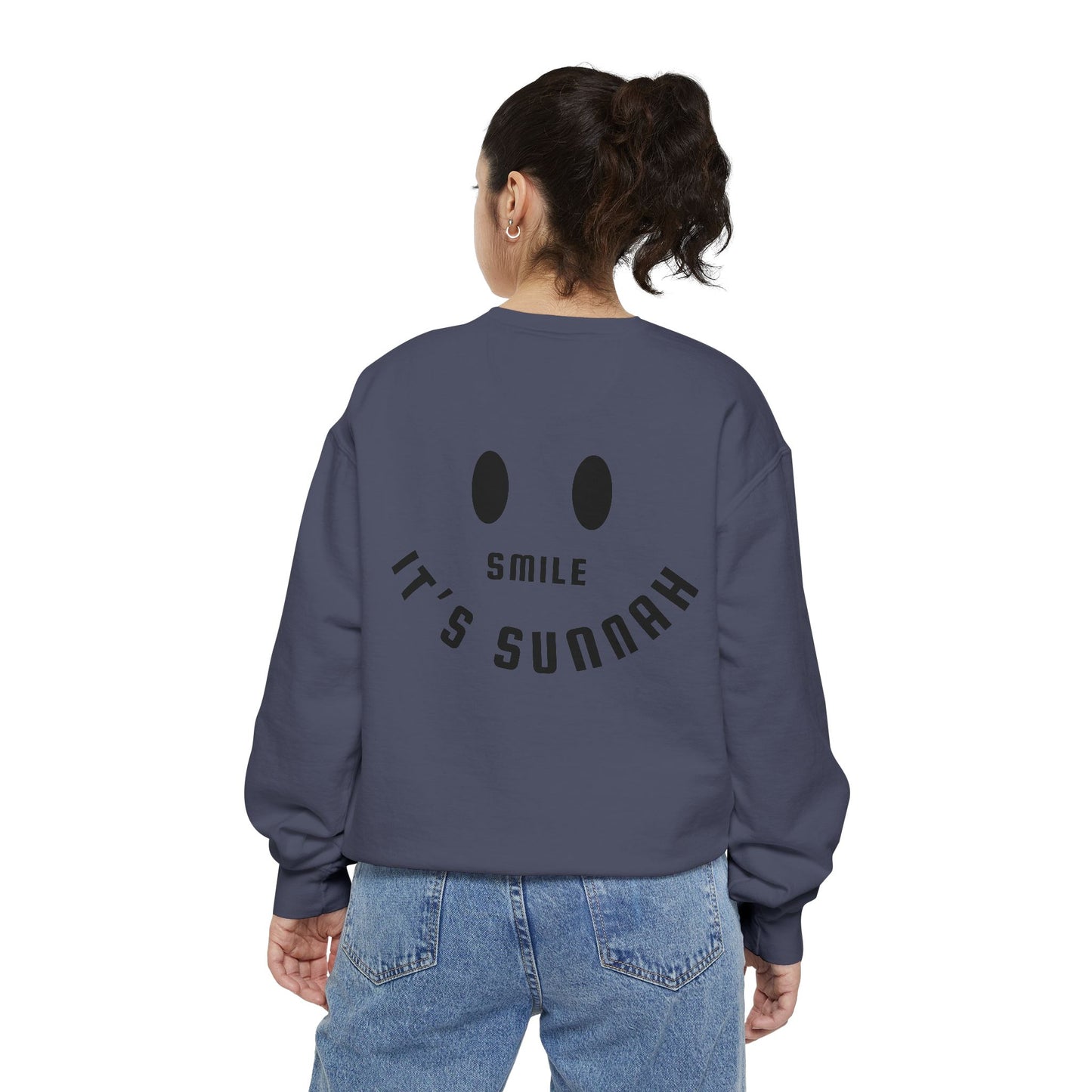 Garment-Dyed Sweatshirt - Smile