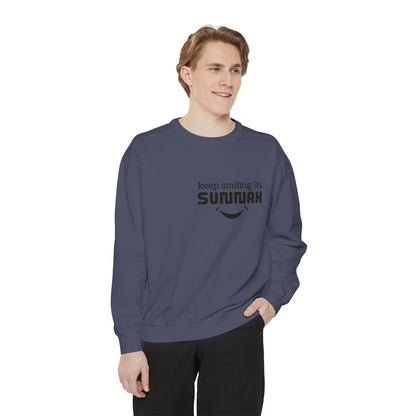 Garment-Dyed Sweatshirt - Keep Smiling