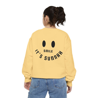 Garment-Dyed Sweatshirt - Smile