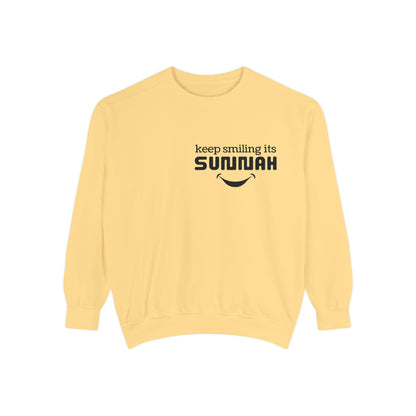 Garment-Dyed Sweatshirt - Keep Smiling