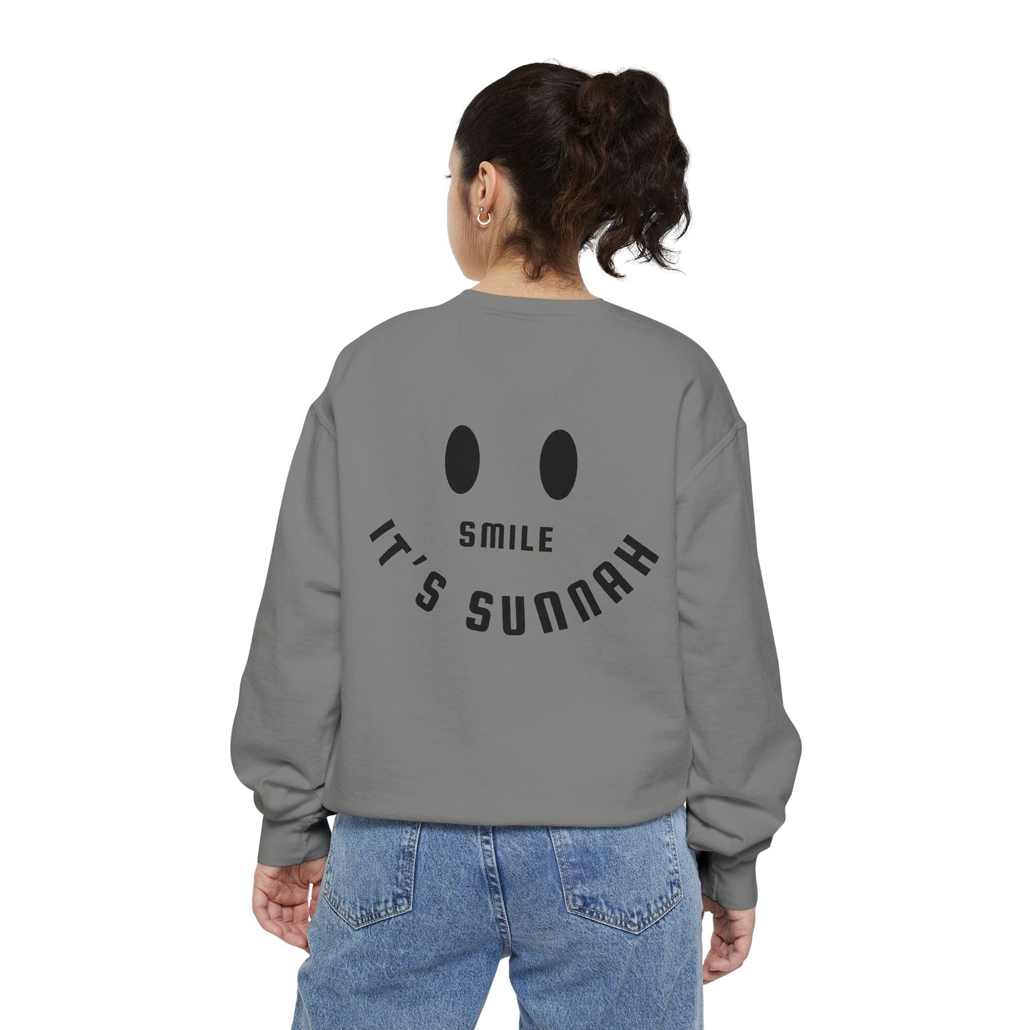 Garment-Dyed Sweatshirt - Smile