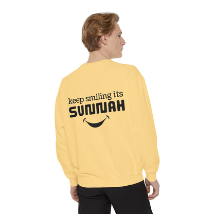 Garment-Dyed Sweatshirt - Keep Smiling