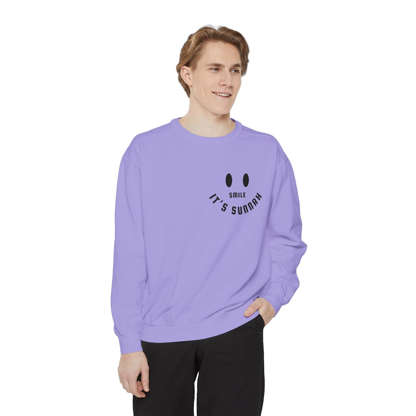 Garment-Dyed Sweatshirt - Smile