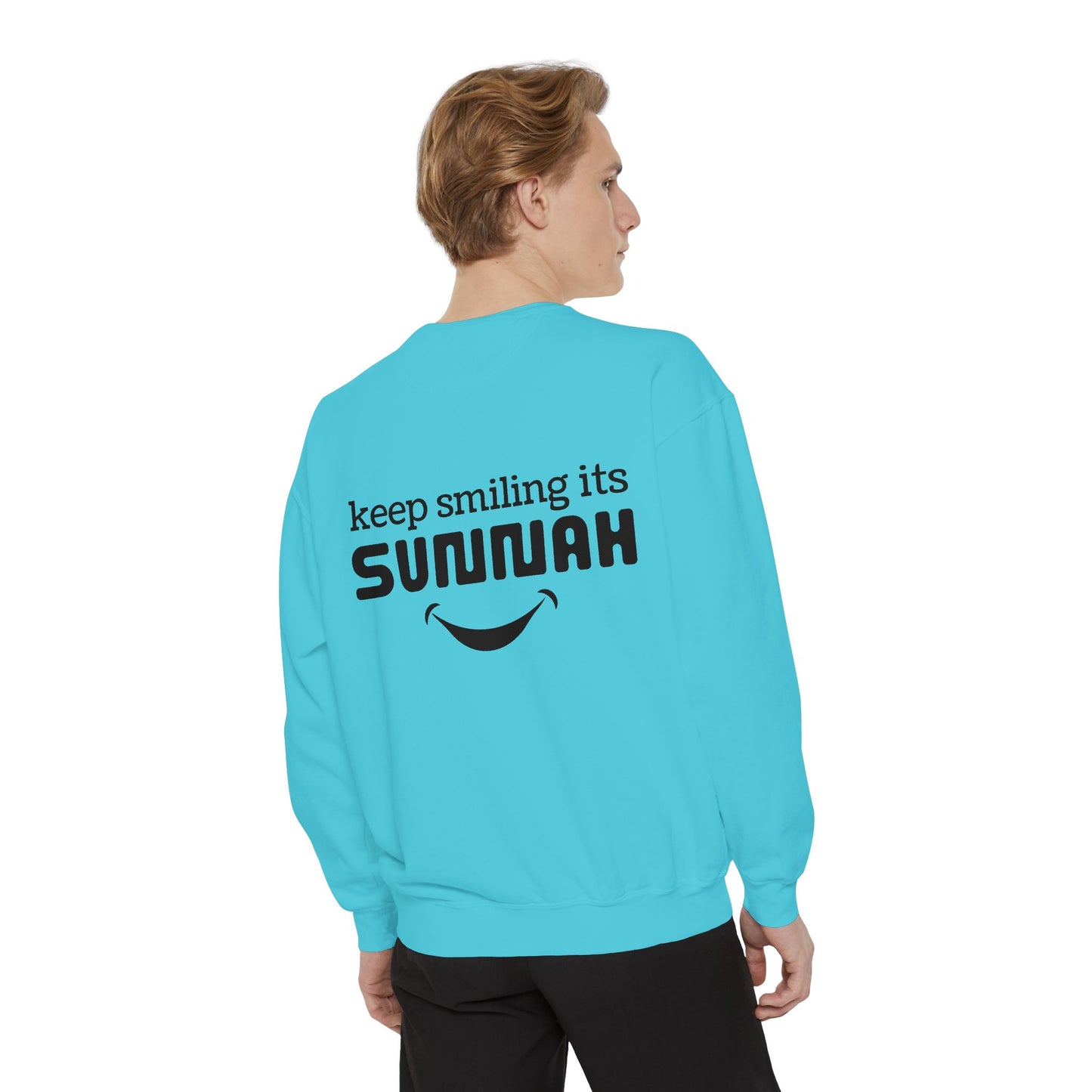 Garment-Dyed Sweatshirt - Keep Smiling