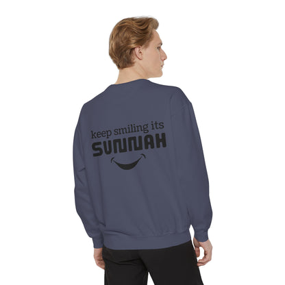 Garment-Dyed Sweatshirt - Keep Smiling