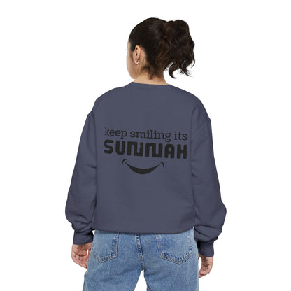 Garment-Dyed Sweatshirt - Keep Smiling