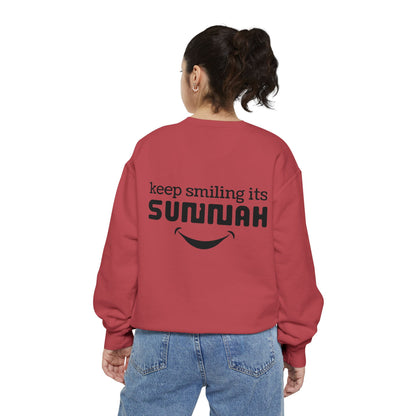 Garment-Dyed Sweatshirt - Keep Smiling