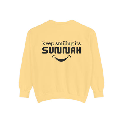 Garment-Dyed Sweatshirt - Keep Smiling