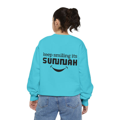 Garment-Dyed Sweatshirt - Keep Smiling